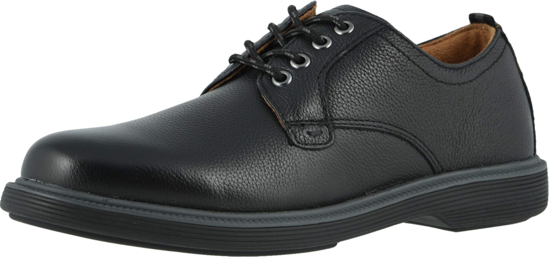 Florsheim Supacush Plain Toe Ox Jr Boys’ Toddler-Youth Oxford, 1.5 M US Little Kid, Black-Black