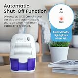 Pro Breeze 500ml Premium Dehumidifier 250ml/Day 15-30C 2200ft³ White view 8