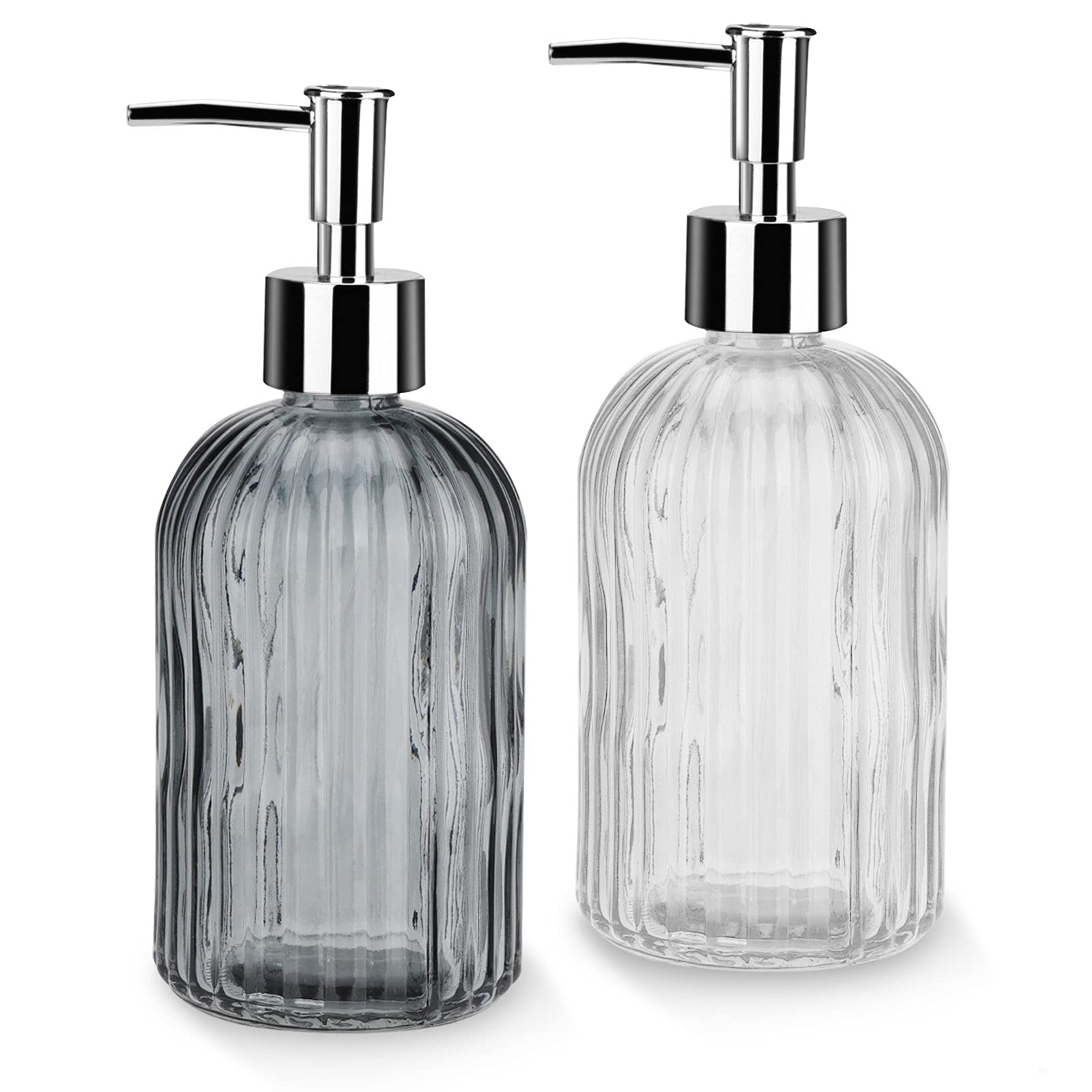 Bathroom Soap Dispenser,Lotion Pump Glass Soap Dispenser Bottle for Bathroom Kitchen Decor Great Refillable Wash Hand Liquid Dish Detergent Shampoo Lotion Bottle