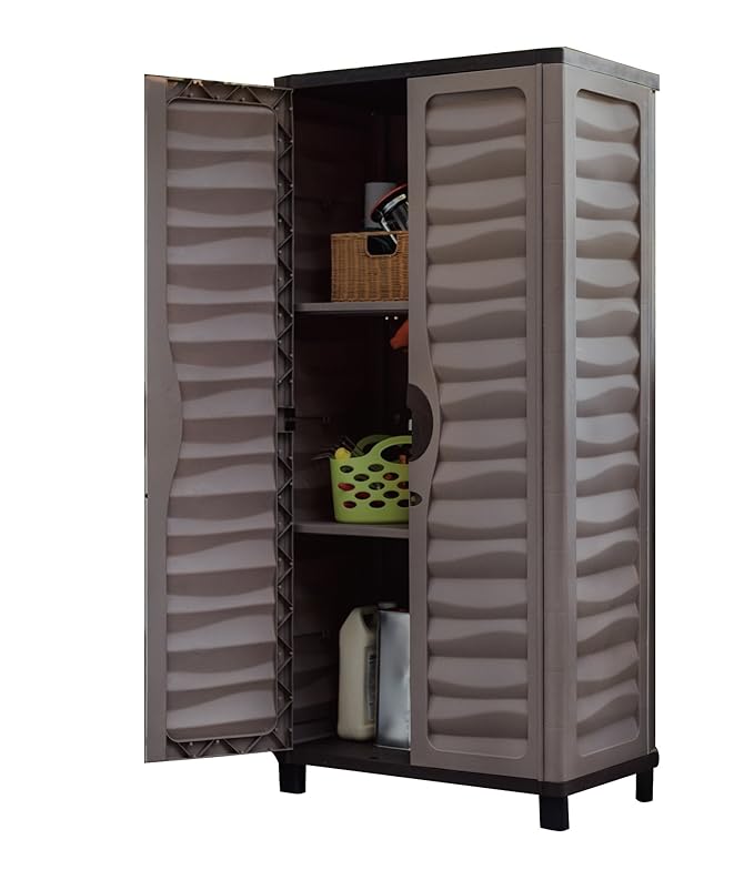 Home Spurce Outdoor Garden Storage Cupboard 2 Door Tall 2