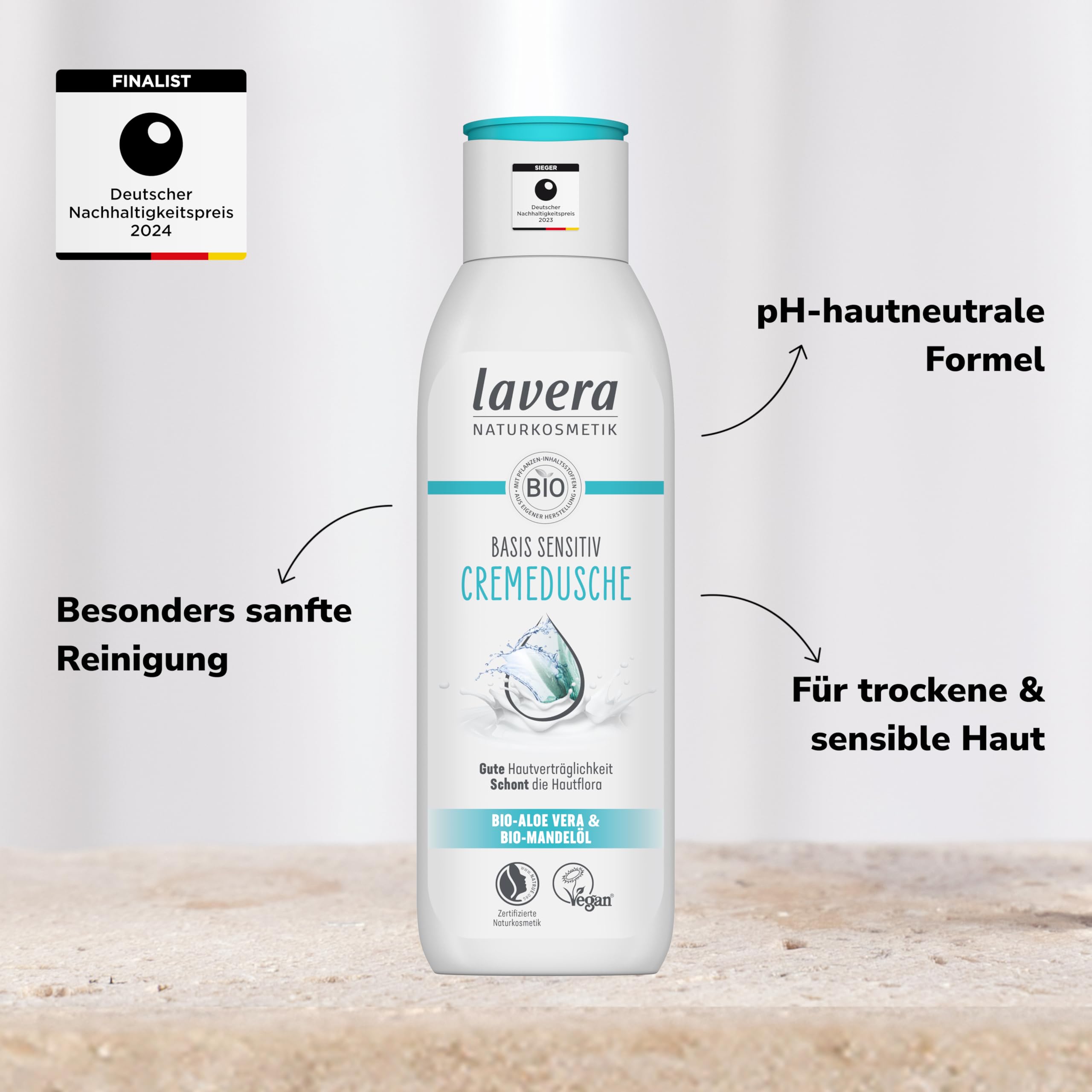 Lavera Basis Sensitiv Cremedusche, 250 ml 3