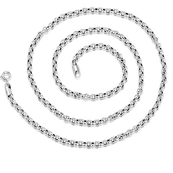 Daesar Kette Silber 925 Herren Rolokette Breite 3 MM Halskette Silber