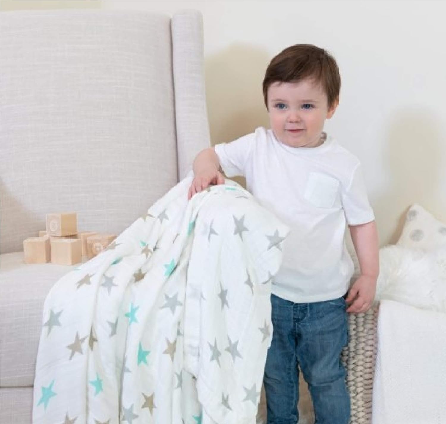 aden + anais silky soft Dream Blanket, Ideal Newborn Nursery & Cot Blankets for Baby Girls & Boys - Image 4