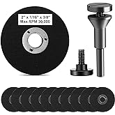 SI FANG 2 Inch Die Grinder Cut-Off Wheel and 3/8in Arbor Hole 1/4in Stem Mounting Mandrel Holder Accessories, for Air Grinder