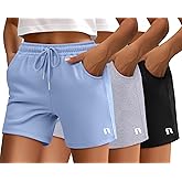 Neer 3 Pack Women's Sweat Shorts, Drawstring Running Short with Pockets, Summer Athletic Casual Walking Gym Lounge Short