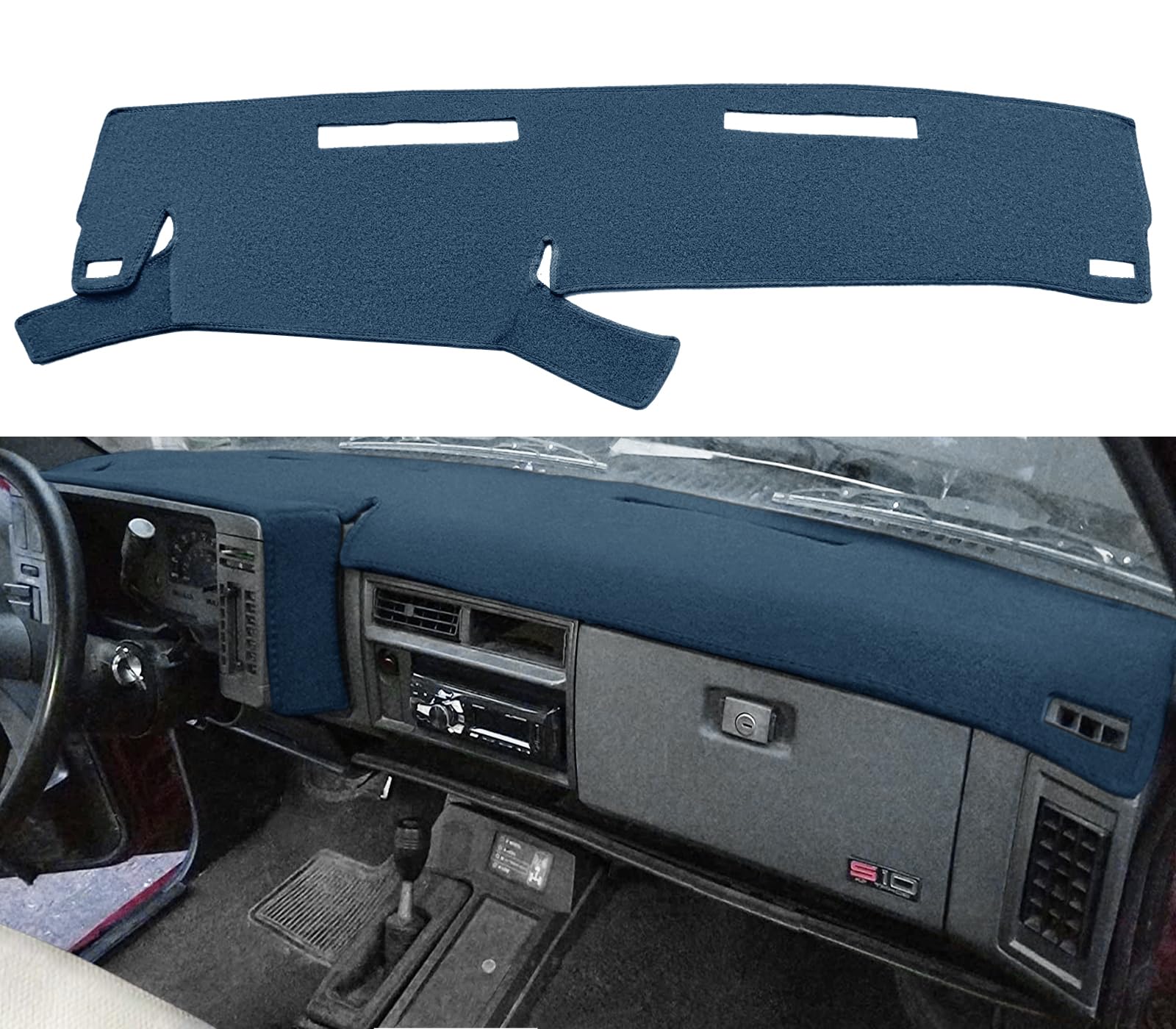 Photo 1 of Yiz Dash Cover Mat Custom Fit for 1986-1993 Chevy Chevrolet S10 Blazer/GMC S15 Jimmy Sonoma/91-94 Olds Oldsmobile Bravada,Dashboard Cover Pad Carpet(86-93 Navy Blue) J37