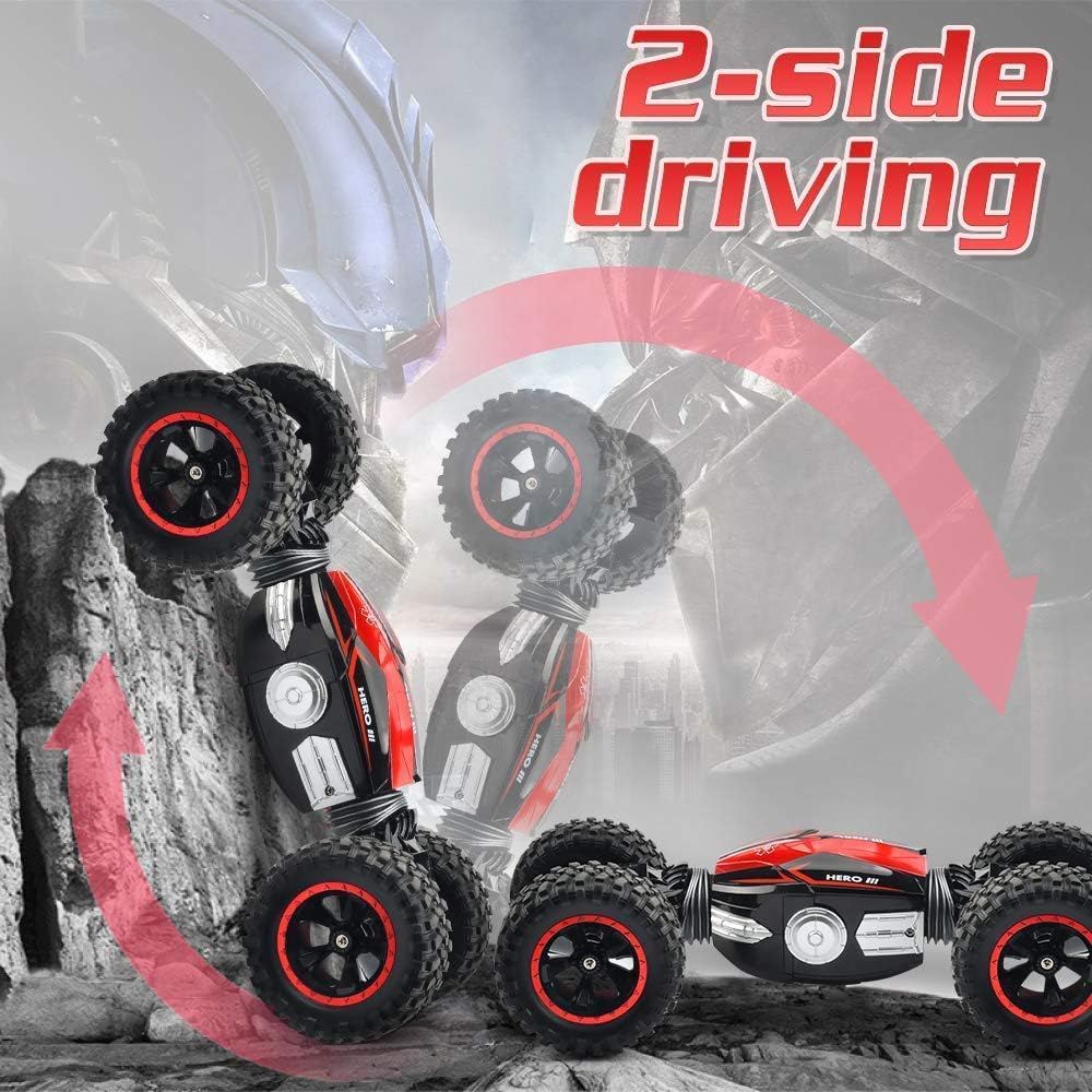 RC Car Off-Road Remote Control Car Monster Truck 4WD Dual Motors Electric Vehicles Rock Crawler 2.4Ghz RC Truck (Red): Toys & Games