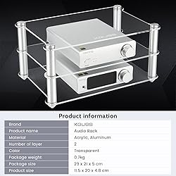 KGUSS Mini Audio Component Rack Acrylic 2-Layer