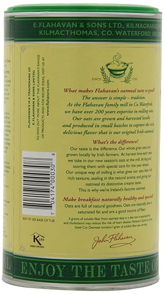 FLAHAVAN’S IRISH STEEL CUT OATMEAL QUICK TO COOK DRUM, 24-OUNCES (PACK OF 2)