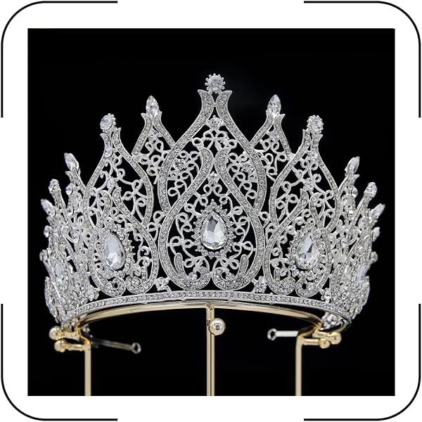 Amazon.com: Janefashions Delux 5.5 Tall Rhinestone Crystal  display picture 2