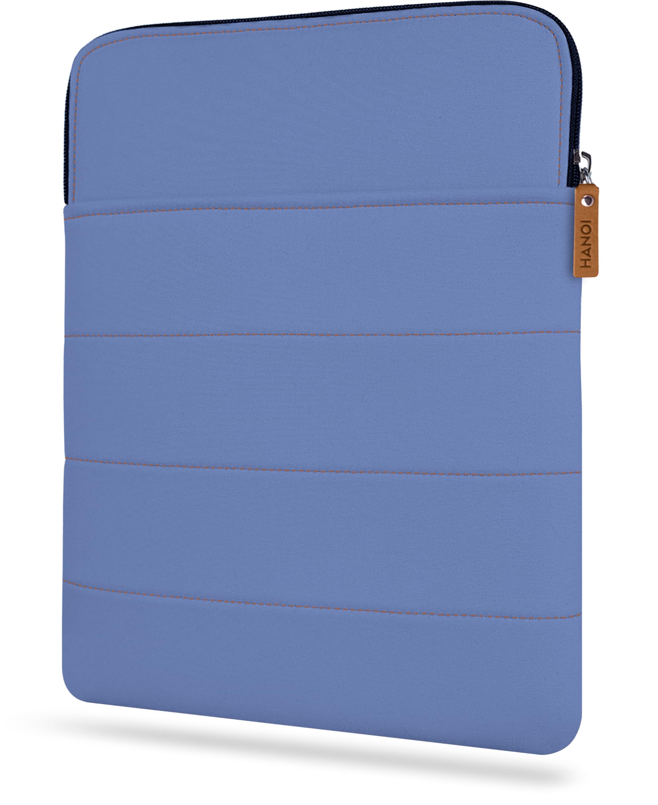 HANOI Collection® Detroit™ Book Sleeve With Zipper, Protector, Pouch for Paperbacks. Padded Cover for Hard Covers. Large Bookcase, Hardcovers Protector (Medium Blue) — image 1