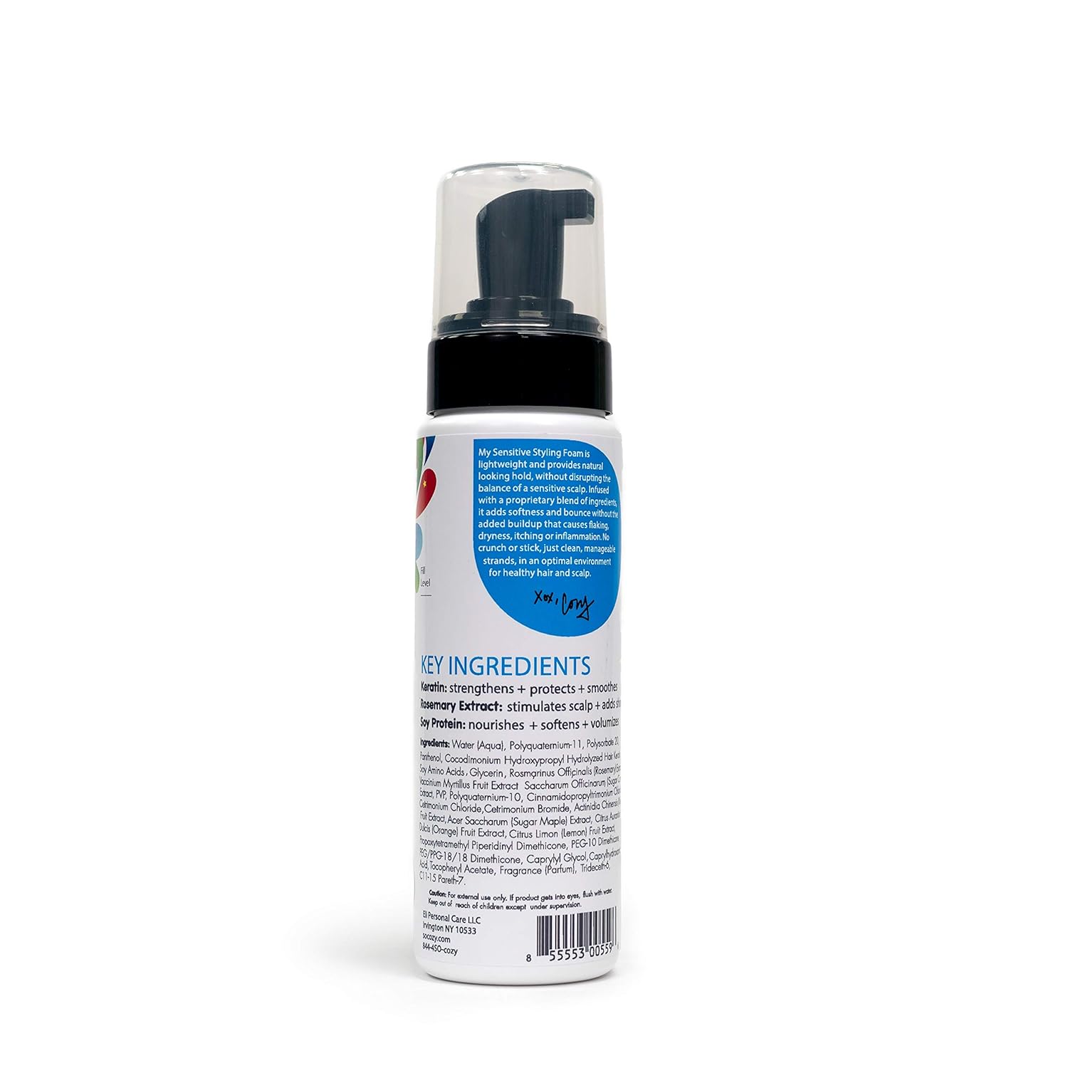 SoCozy Sensitive Styling Foam | For Kids Hair | Natural Hold Styler | 6 fl oz | No Parabens, Sulfates, Synthetic Colors or Dyes : Beauty