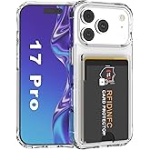 Wuwedo for iPhone 17 Pro Clear Wallet Case with an RFID Blocking Card, Holds 1-2 Cards, Anti-Yellowing, Hybrid Protective Phone Case with Card Holder, 6.3" 2025