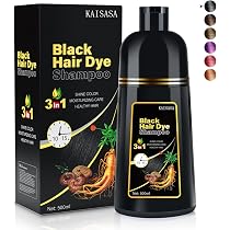 Amazon.com: Champú de tinte para el cabello negro 3 en 1 Champu ...
