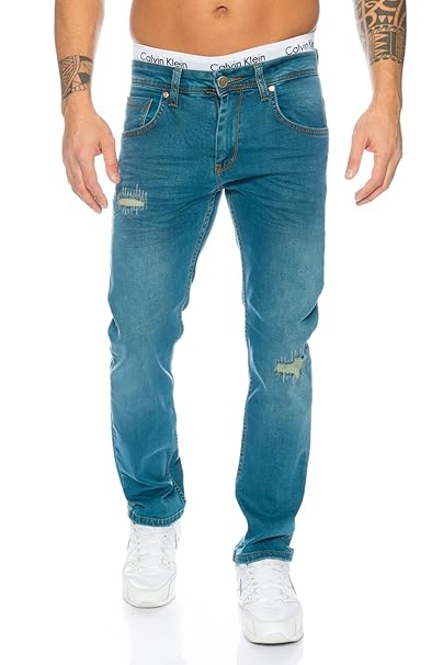 Jeans Rock Creek Mens Straight Leg Jeans Blue Blue Clothing