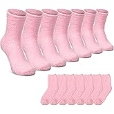 Geyoga 7 Pairs of Fuzzy Socks for Women Warm Slipper Soft Plush Coral Fleece Socks for Winter Christmas
