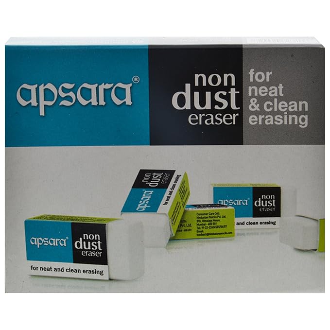 Apsara NonDust Eraser Pack of 100 Amazon.in Home & Kitchen