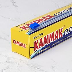 KAMMAK Plastic Wrap with Slide Cutter Food Cling