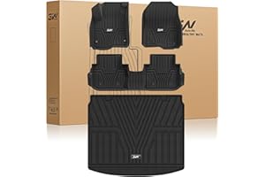 3W Floor Mats & Cargo Liner Fit for Honda CR-V 2026 2025 2024 2023 (Include Hybrid),CRV Accessories Full Set All Weather TPE 