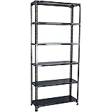 Mil-Nil Prime CRC Sheet 6 Shelf Multipurpose Space Saving Storage Rack, 78 x 36 x 12 Inch, 24 Gauge (Grey) 16 Gauge Angles