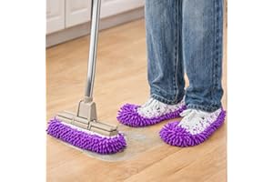 1 Pair Floor Cleaning Mop Slippers Set, Slip On Mopping Accessories for Indoor Household Floor Care and Daily Cleaning Tasks(