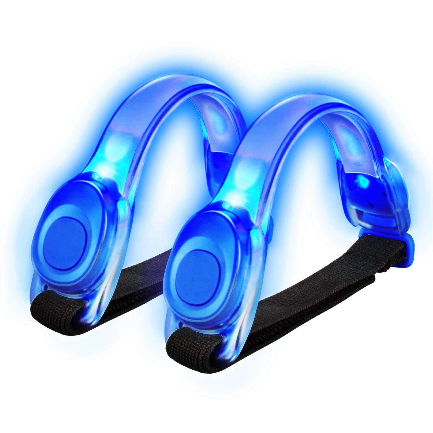 Tabiger LED Armband, 2 Set of Elastic LED Flashing Light Safety Night Sports Bands for Adults and Children Outdoor Activities and Exercise, Running, Walking (Blue)