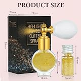 AOOWU Glitter Powder Spray Shiny Body Highlighter Gold Colorful view 4