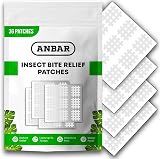 Anbar Bug Bite Itch Relief Patches 36 Pcs Natural Deet-Free Waterproof
