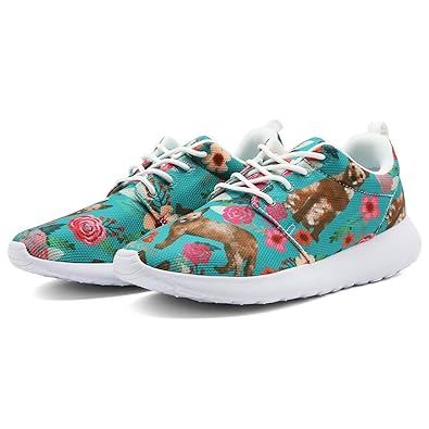 Australian Cattle Dog And Beautiful Floral #womens #cross #country #running #shoes Australian Cattle Dog And Beautiful Floral