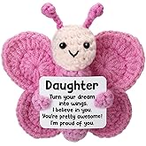 Weming Daughter Gifts from Mom Dad, Crochet Butterfly for Teen Girl from Mother Father, Best for Birthday, Christmas Stocking Stuffers, Easter, Valentines, Mother's Day