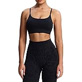 Aoxjox Workout Seamless Camo Sports Bra for Women Adjustable Fitness Exercise Gym Bras Yoga Crop Tank
