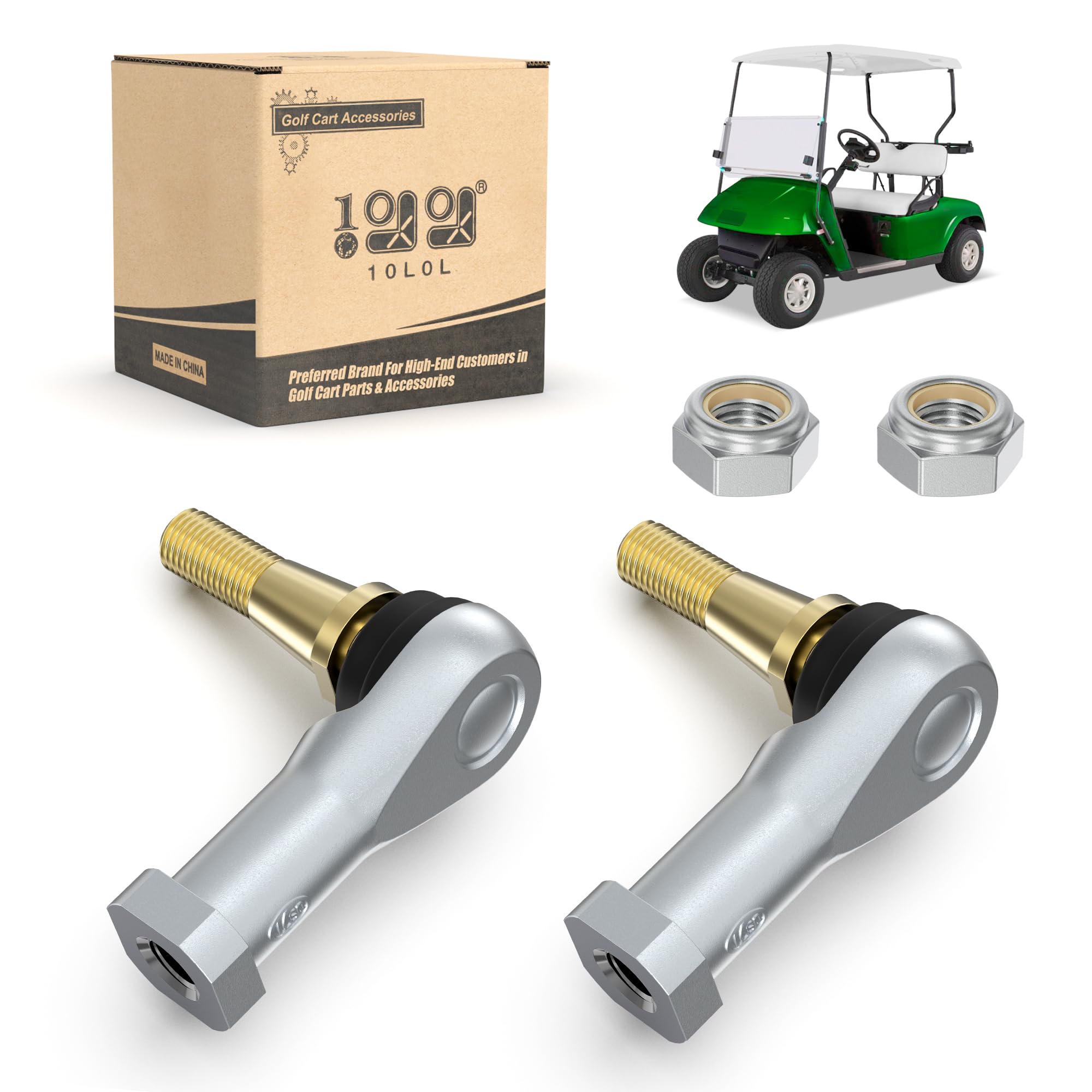 Photo 1 of 10L0L Golf Cart Tie Rod Ends Ball Joint Kit for EZGO TXT 2001-Up Electric & Gas Models-Driver & Passenger Side Replacement Parts (Fits OEM #70902-G01 70902-G02) - 2-Piece Set