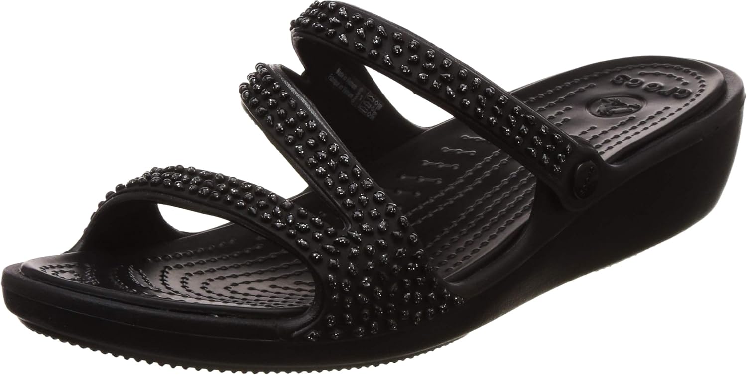 Amazon.com | Crocs Women's Patricia Diamante Sandal Slide | Slides