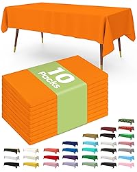 Pureegg Plastic Table Cloth Disposable 10 Pack, 54