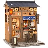 CUTEBEE Japanese Book Nook Kit, DIY Miniature House Kits for Adults | LED Booknook,Mini House Building Kit, Home Bookshelf D&eacute;cor, 3D Wooden Puzzle, Craft Gifts for Family and Friends (Morita-Ya)