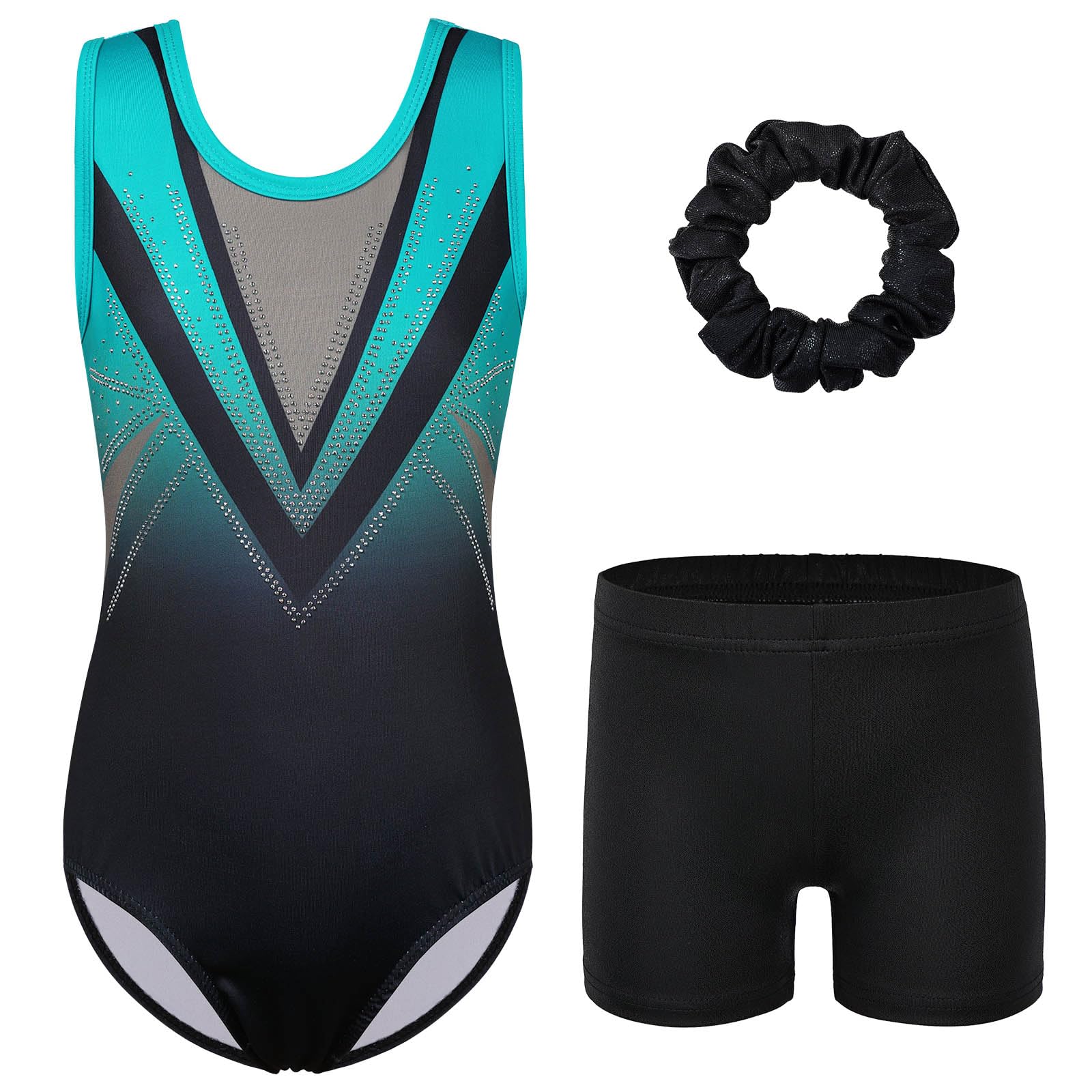 BAOHULU Girls Gymnastics Leotard - Sparkly One Piece For Dance & Practice (Toddler To Youth Sizes) - View #5
