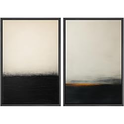 MUDECOR Framed Canvas Print Wall Art Set Black and