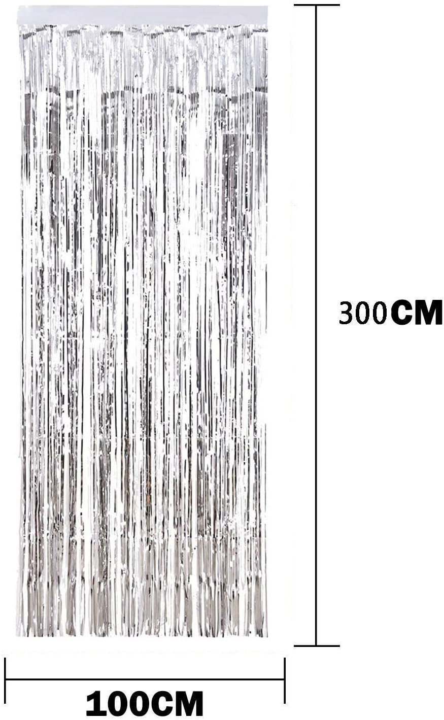 MerryNine 5 Pack Metallic Foil Fringe Curtains, 3 ft x 10 ft DIY Tassel Garland Banner for Wedding Baby Shower - Image 5