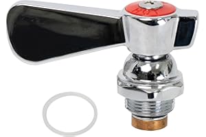 AA Faucet Hot Stem Check with Handle for 4" Hand Sink Faucets (Hot (AA-162G+HDL))