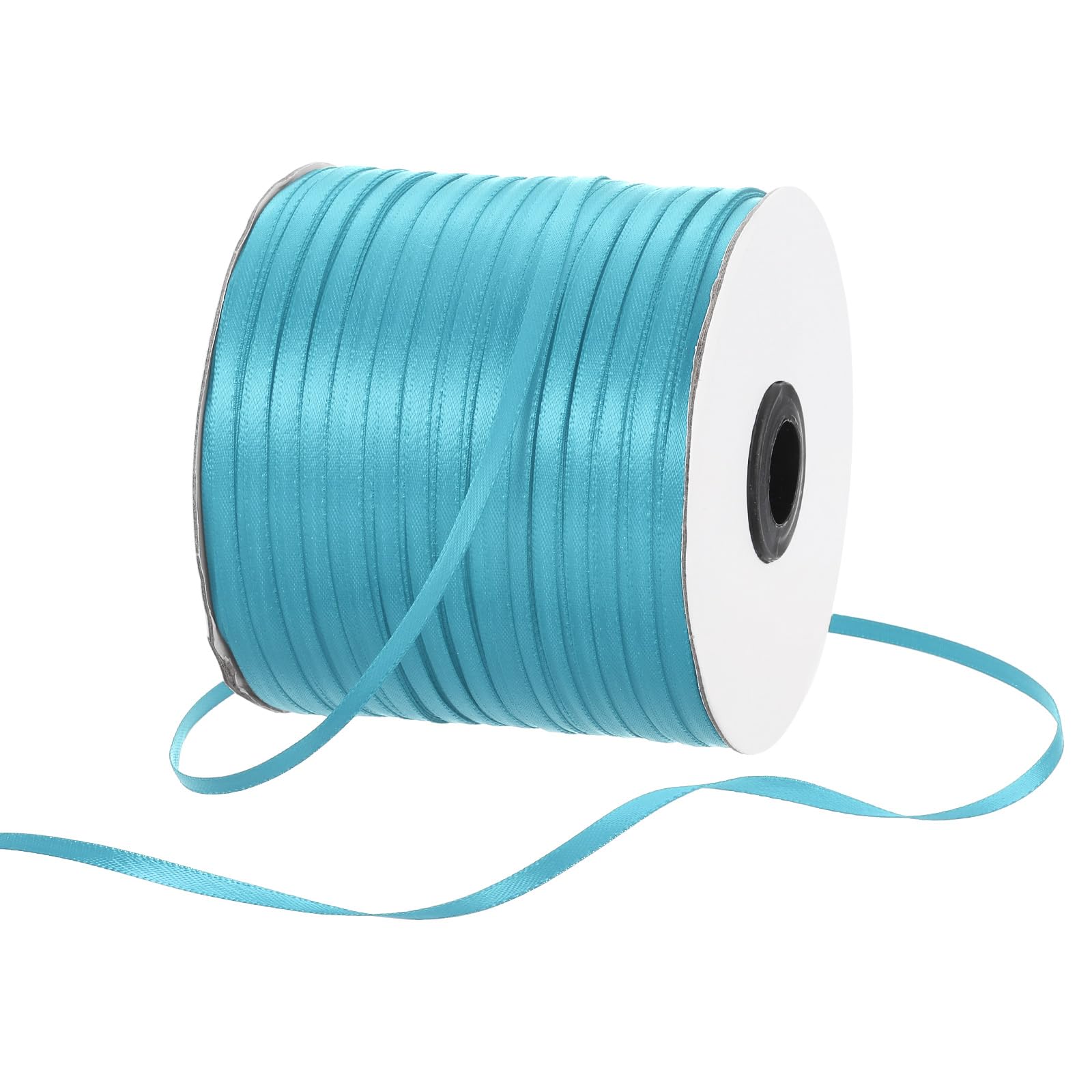 Rebower 3mm Satin Ribbon 460m Thick Double Face Grosgrain Silk Ribbon, [for Gift Wrapping, Hair Bows, Wedding, Cake, Flower] - 500 Yard/1500ft/ Sky Blue