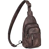 MASINTOR Sling Bag for Women - Crossbody Bags Fanny Pack with Vegan Leather - Adjustable Sling Backack for Travel