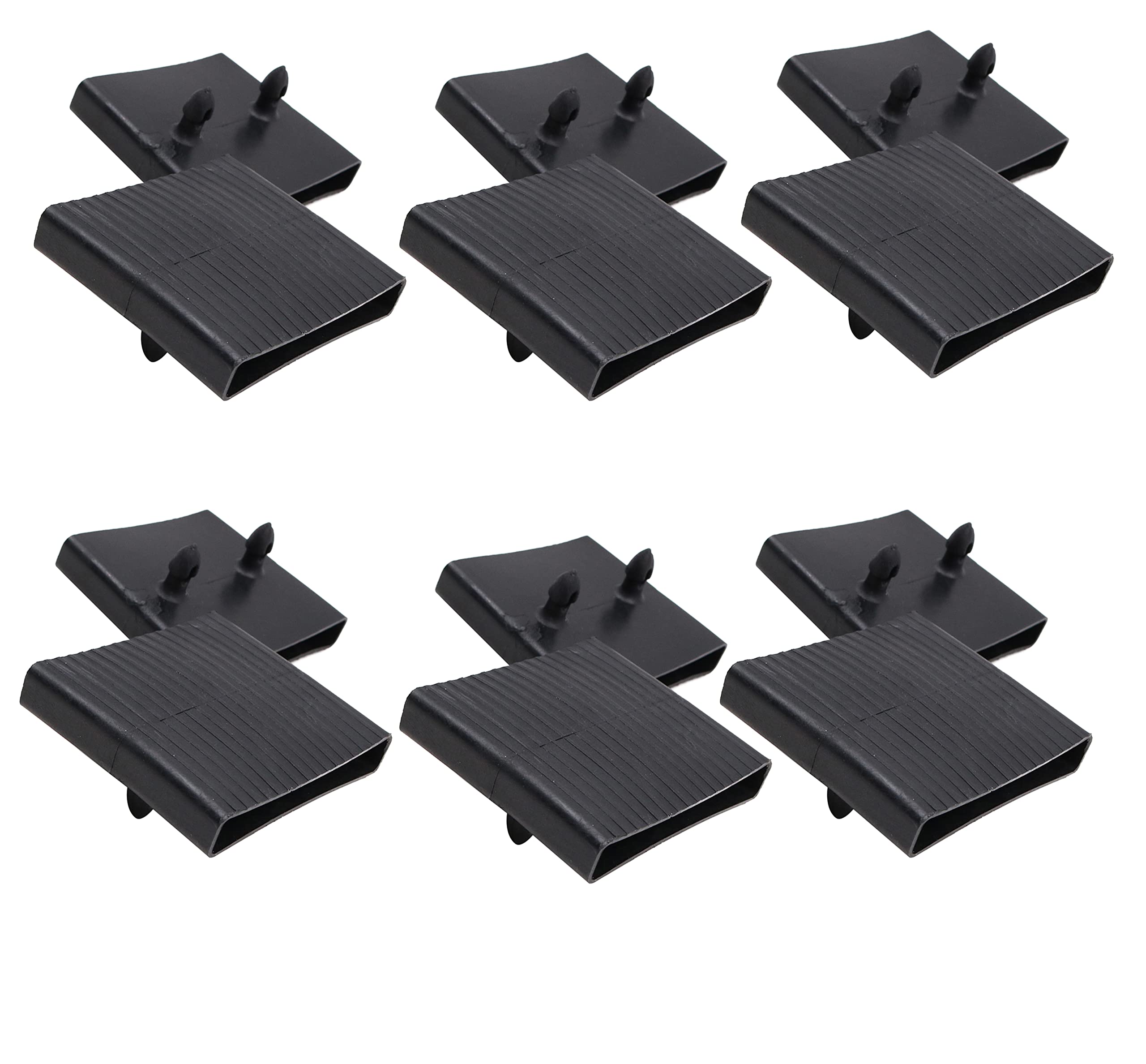 WANGCL 6PCS Bed Slat Centre Caps Holders For Replacement Plastic Bed Slat Holders, For Single And Double Beds 65mm x 9mm Black