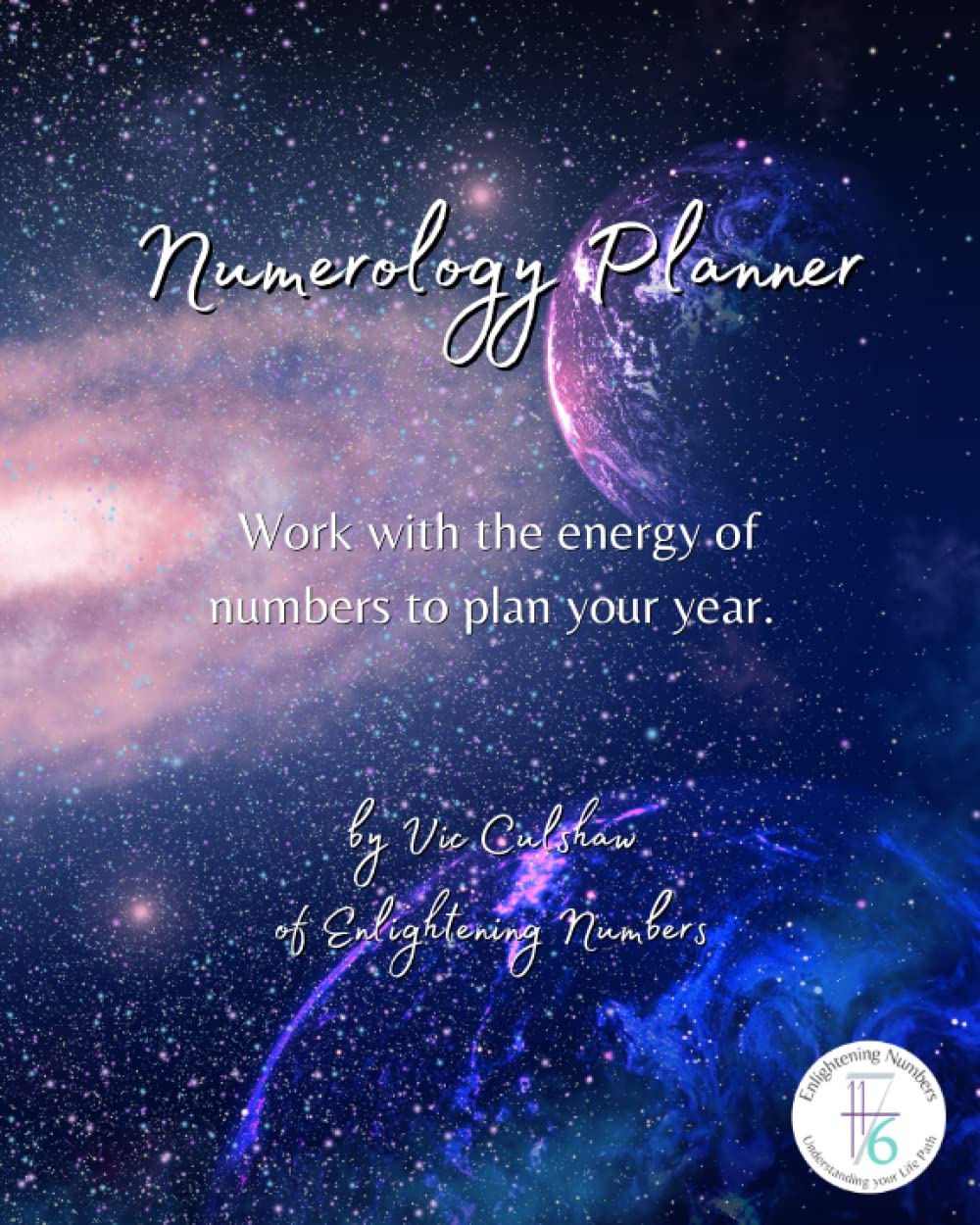 Numerology Planner - undated 12 month productivity planner, hit your goals this year with a weekly planner, monthly review and checklist: Work with ... the Universe and manifest your best year yet.