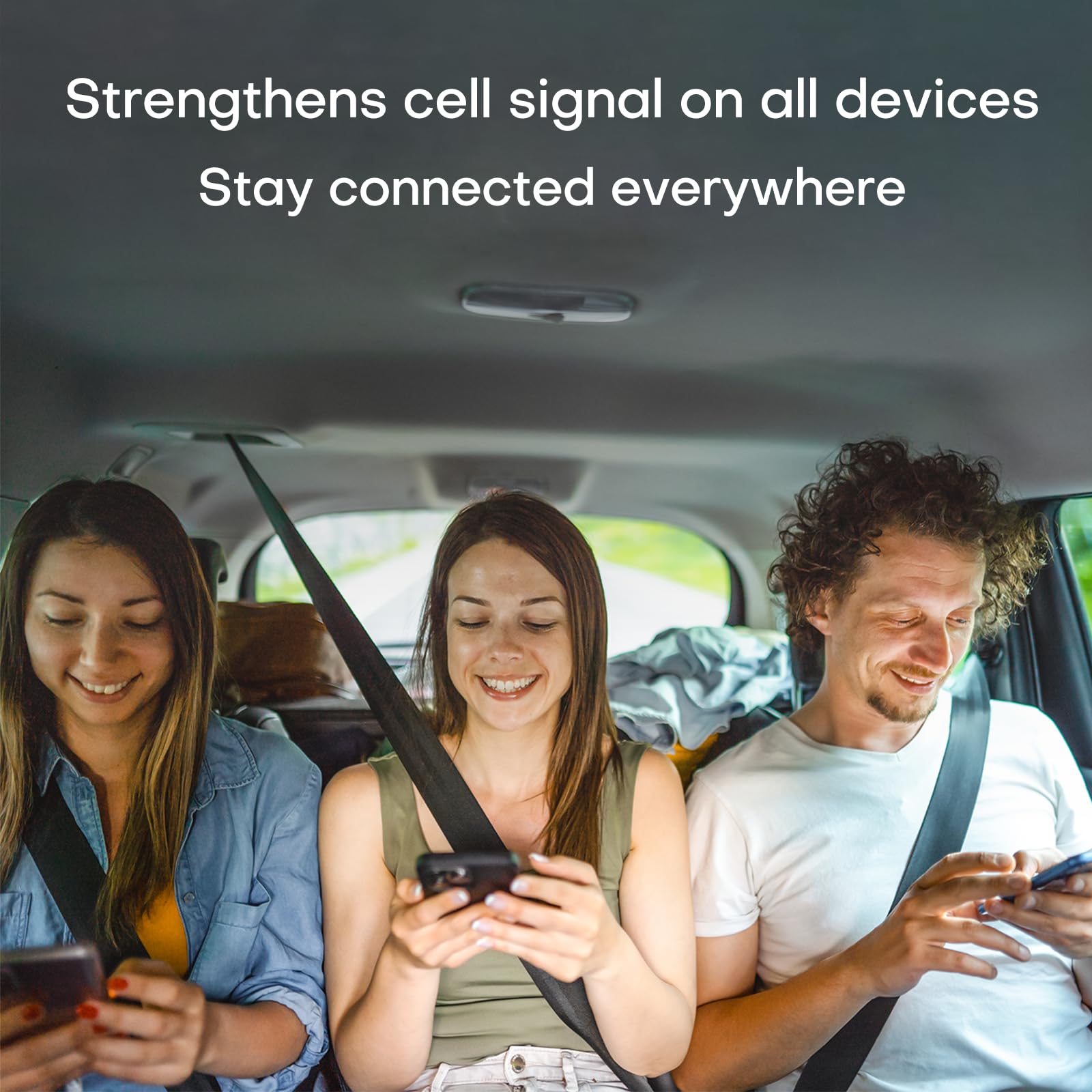 HiBoost Vehicle Cell Phone Signal Booster| 5G 4G LTE | Boosts for All U.S. Carriers Verizon AT&T T-Mobile US Cellular | Magnetic Roof Antenna | Signal Booster for Car SUV Van Pickup FCC Approved