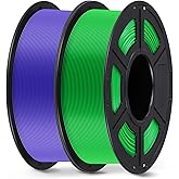 ANYCUBIC PLA Filament 1.75mm Bundle, 3D Printing PLA Filament 1.75mm Dimensional Accuracy +/- 0.02mm, 1KG Spool (2.2 lbs), 2KG Purple + Green