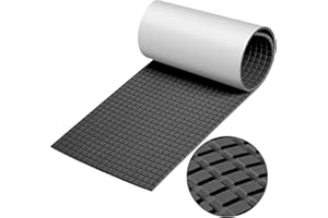 HZCHIONE EVA Foam Boat Flooring Decking Sheet Surfboard Traction Pad Universal DIY Anti-Slip Grip Traction Mat for Kayak Yacht Fishing Boat Skateboard Skimboard Step RV Black Dark Grey