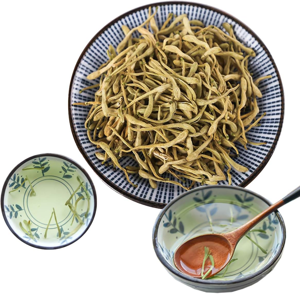 Chinese Herbal Tea Honeysuckle Tea New Scented Tea Green Tea Health Care Flowers Tea Top-Grade Healthy Green Food (250)