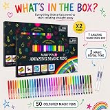 Marvin's Magic 50 Amazing Magic Marker Pens Colour Changing 3D Pens view 3