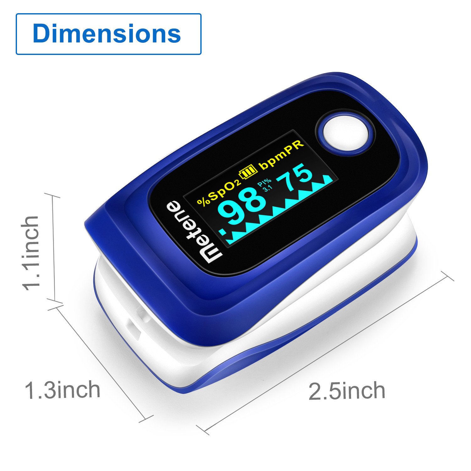 Metene Fingertip Pulse Oximeter With OLED Display Blood Oxygen