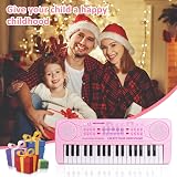 m zimoon Kids Piano Keyboard 37 Keys Pink Educational Toy for 3-8 view 7